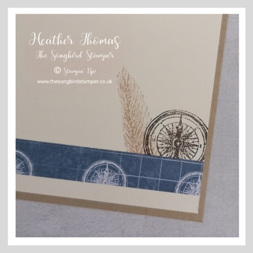 Inside of the card, decorated to co-ordinate with the Beautiful World bundle