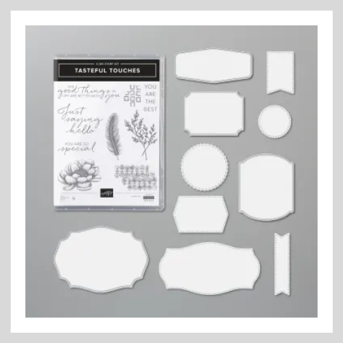 Tasteful Touches, the bundle used to create the multi-fold card.