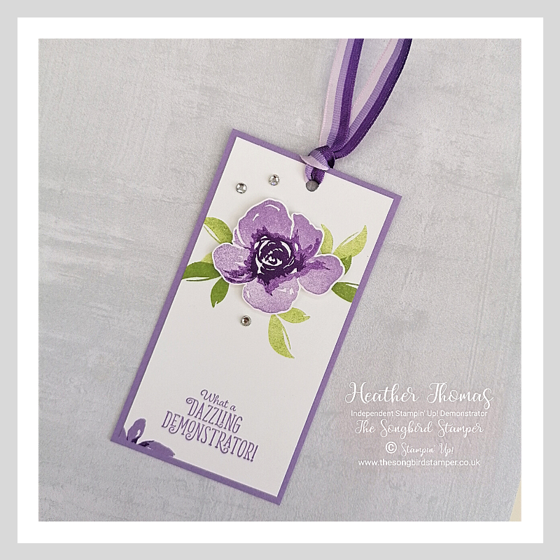 A tag, or Bookmark, made using the All Things Fabuoous stamp set from stampin' Up!