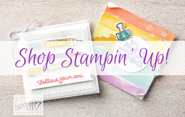 Some Stampin' Up! products. Click here to go to an online shop where you can purchase papercrafting supplies. 