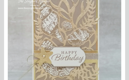 A handmade card using the Gilded Leafing Embellishment from Stampin' Up!
