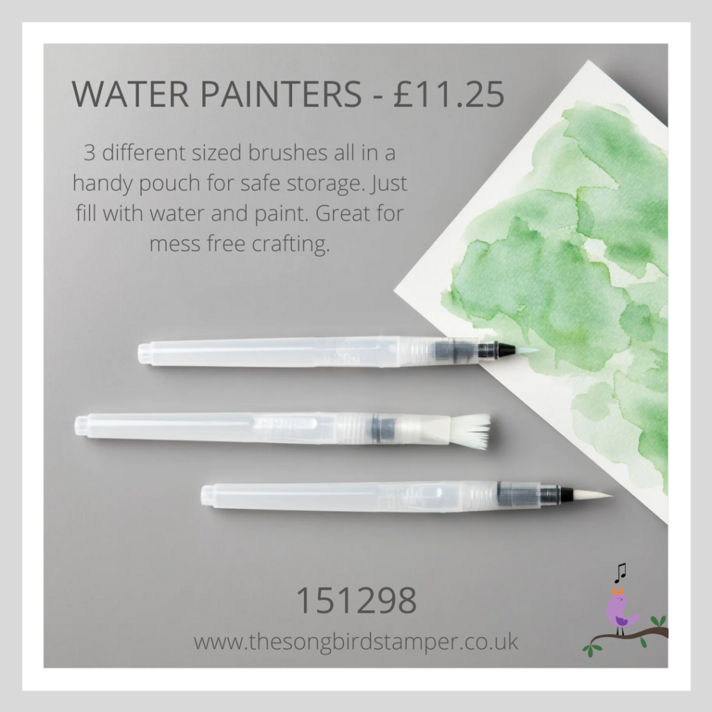 Stampin' Up! water painters used in my how to create striped watercolour backgrounds post