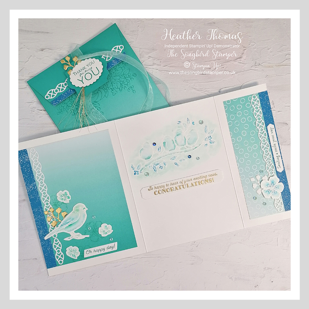 A handmade card showing how to make a greetings card for a special occasion