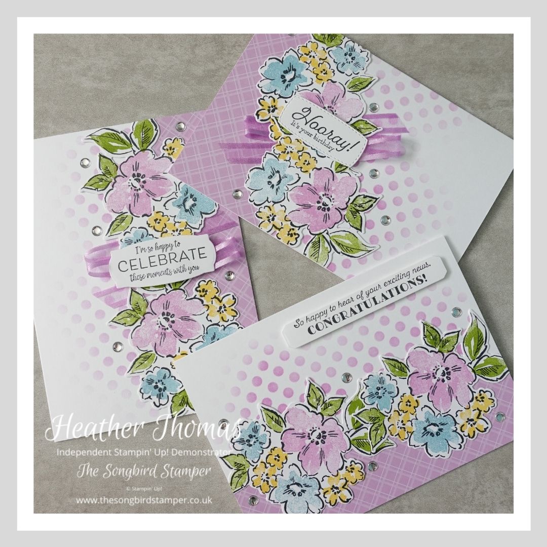 Three cards from one layout… - The Songbird Stamper
