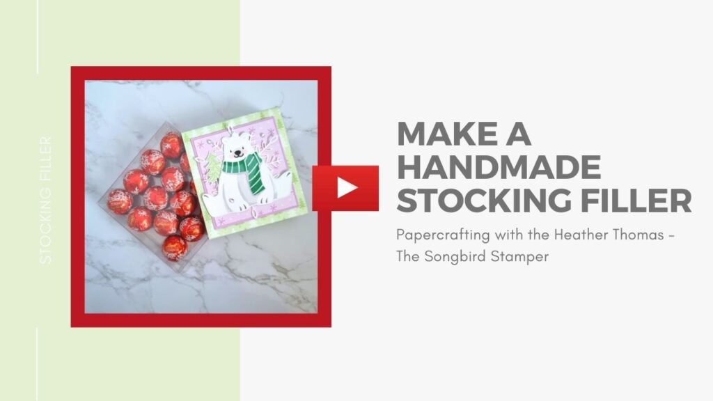 A YouTube thumbnail with the words Make a Handmade Stocking Filler