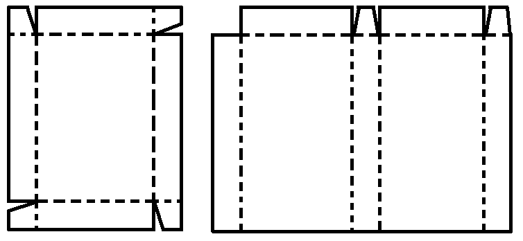 A diagram showing how to cut and fold the card to make an Easel Box Card