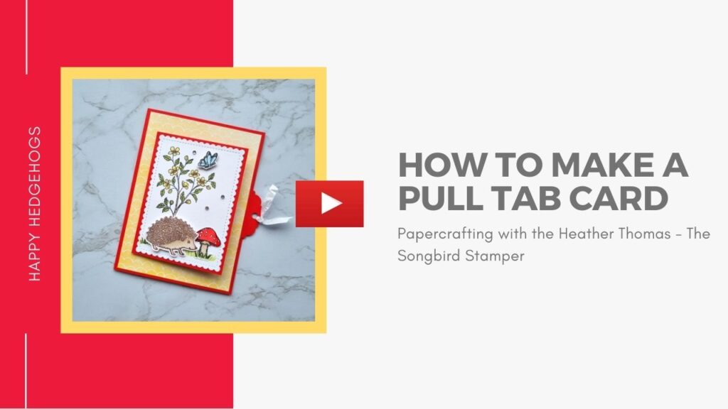 A YouTube thumbnail with a picture of a card and the words 'how to make a pull tab card'