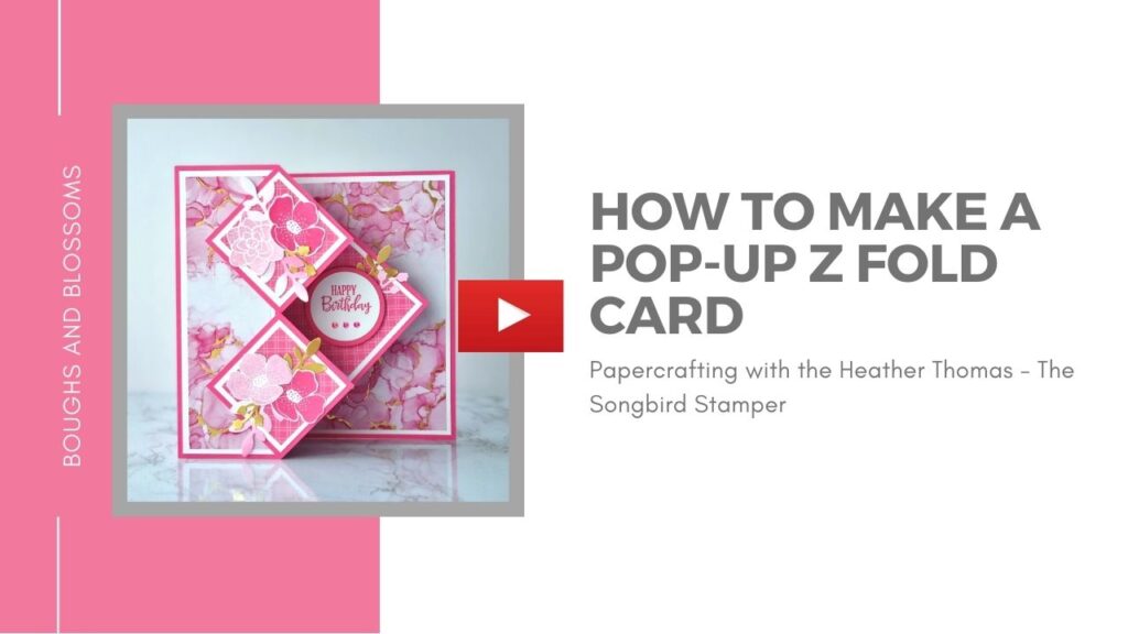 A YouTube thumbnail with the words 'how to make a pop-up z-fold card