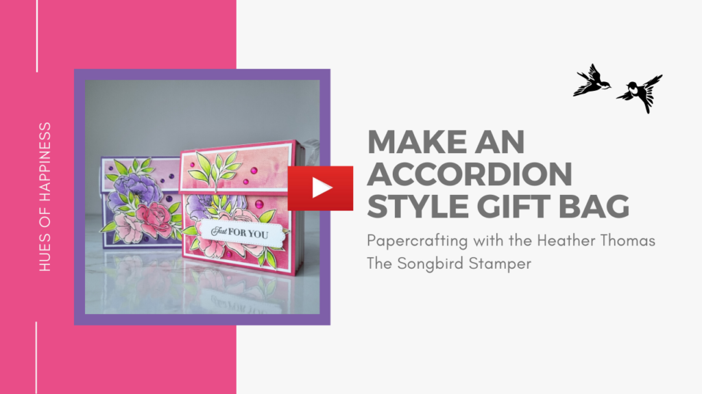 A YouTube thumbnail with the words 'Make and Accordion style gift bag'