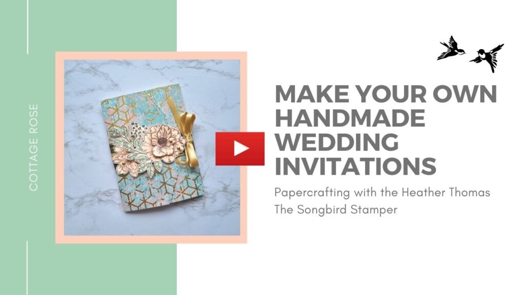 A YouTube thumbnail with the words 'Make your own handmade wedding invitations'