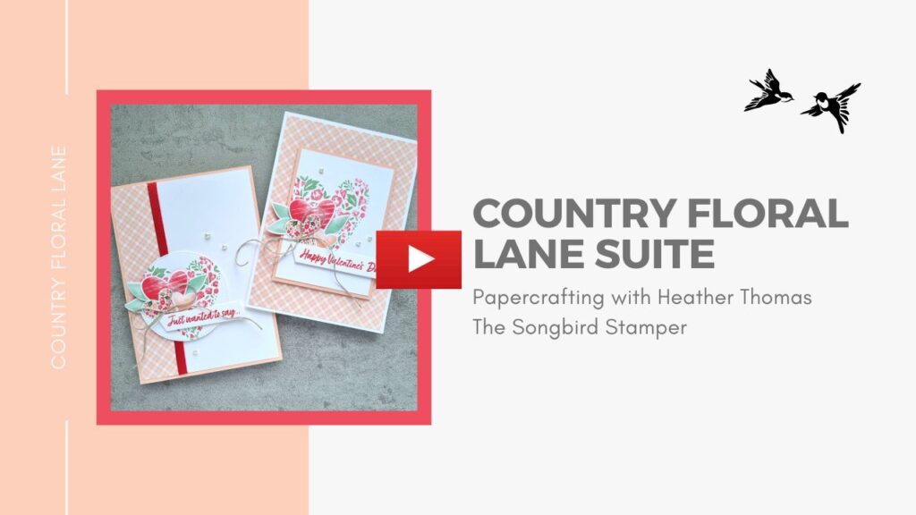 A YouTube thumbnail with two handmade cards using the Country Floral Lane Suite from Stampin' Up!