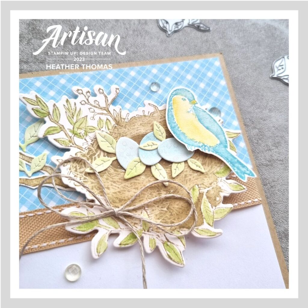 A cute Spring Themed Card using the Nested Friends Bundle from Stampin' Up!
